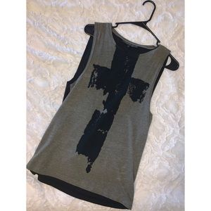 Grey/Green Cross Tank